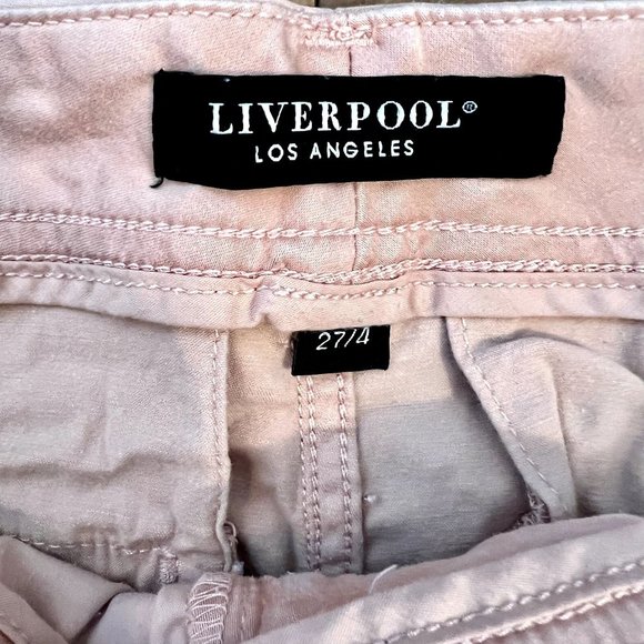 Liverpool Los Angeles Light Pink Flat Front Casual Johnny Short Size 27/4 - Picture 3 of 5